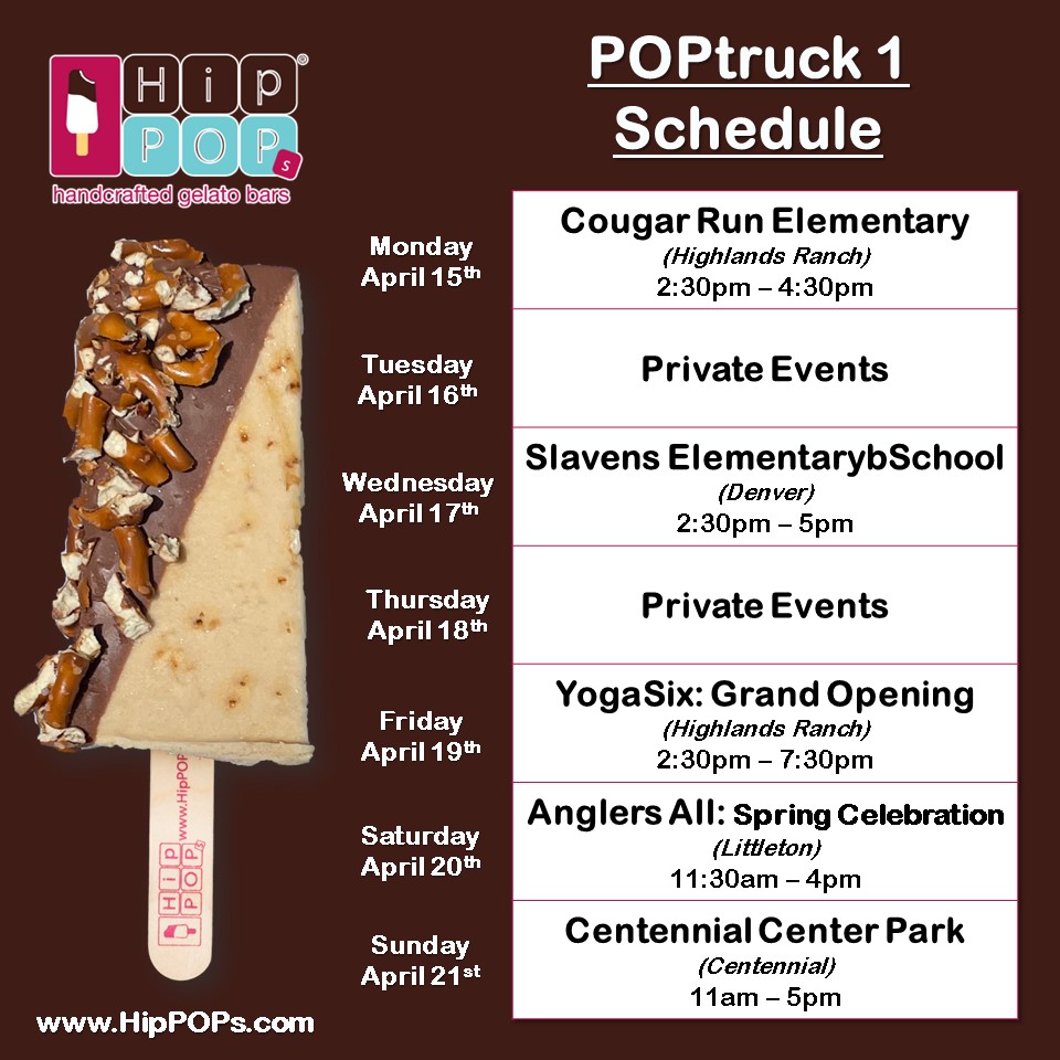 HipPOPs Dessert Truck Denver locations. POPtruck #1